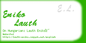 eniko lauth business card